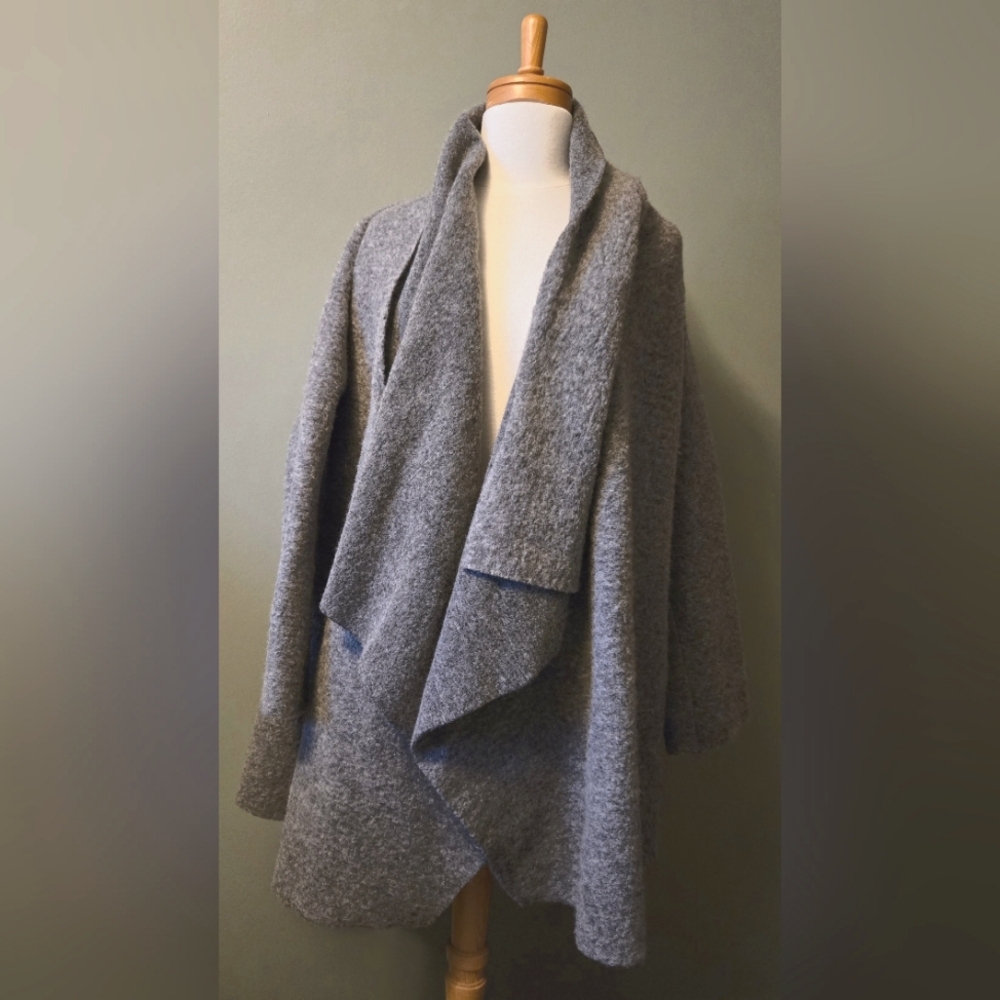 Marisa & Marie Wool-blend Open Front Sweater Jacket